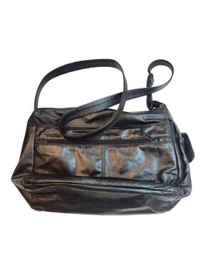 Ace Leather Concealed Carry Shoulder Bag With Multiple Zipper Compartments